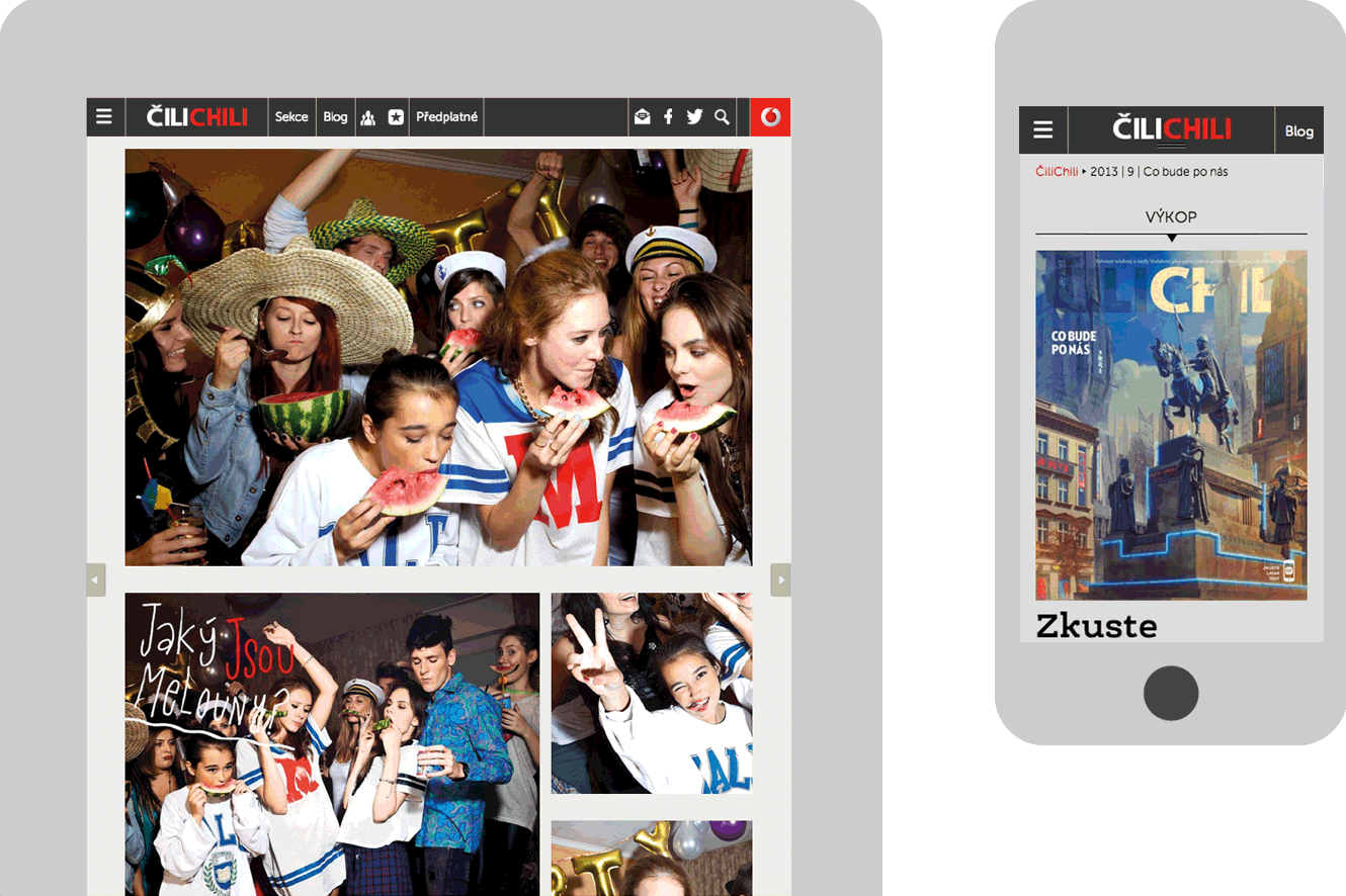 Ipad And Iphone Website Design For Cilichili Magazine, Vodafone, Website Design By &&& Creative
