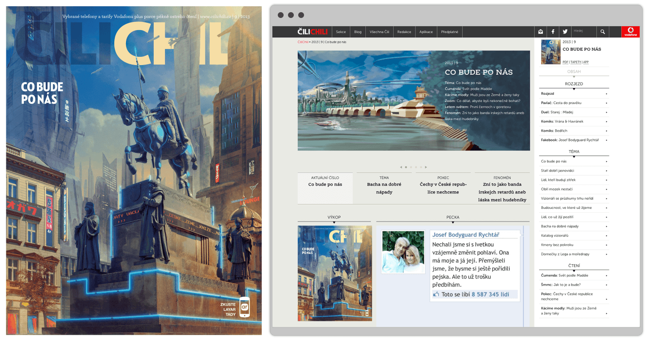 Cilichili Magazine, Vodafone, Website Design By &&& Creative