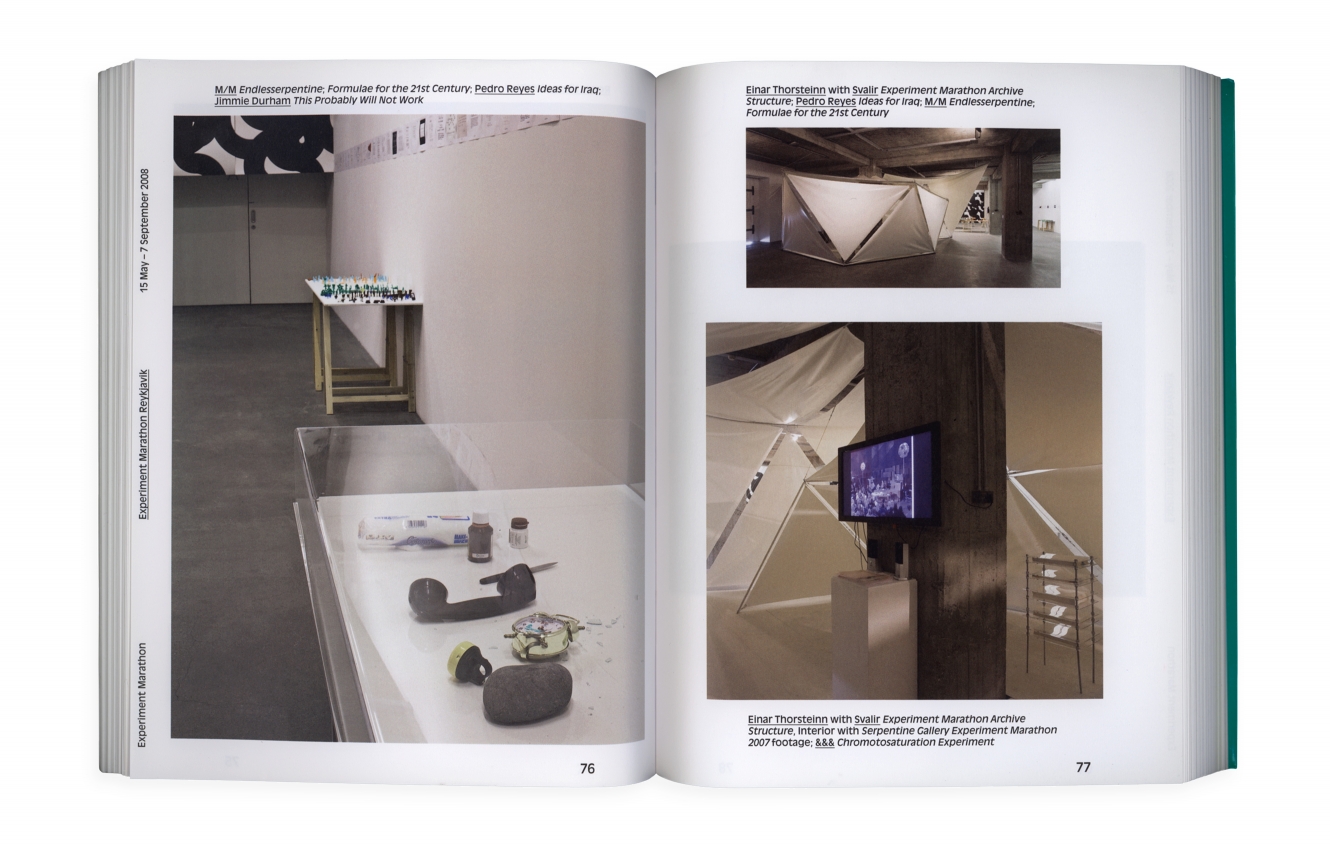 Hans Ulrich Obrist's & Olafur Ellisan Experiment Marathon Book Showcasing The Work Of &&& Creative
